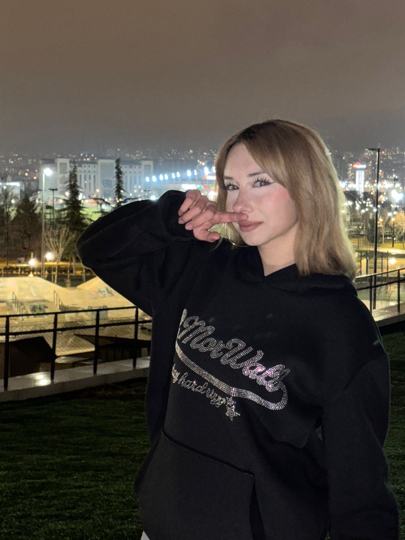 RhineStone Black Hoodie
