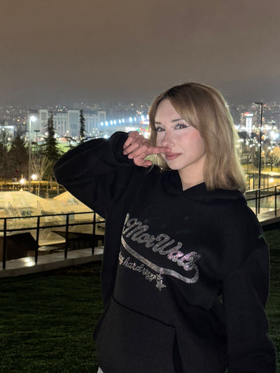 RhineStone Black Hoodie